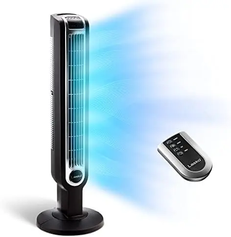 

Oscillating Fan, 3 Quiet Speeds, Timer, Remote Control, for Bedroom, Kitchen, Office, 36", Black, 2511 Mini fan Portable fan Ne