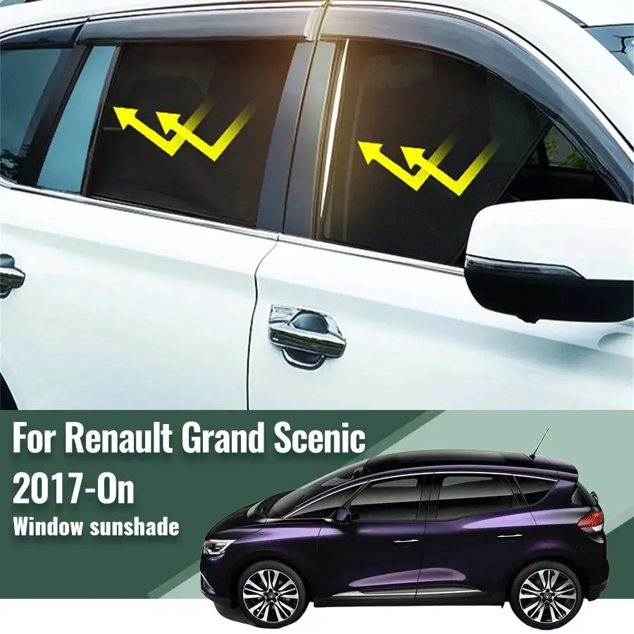 Для Renault Grand Scenic 2017-2020 2021 2022 магнитный автомобильный солнцезащитный козырек