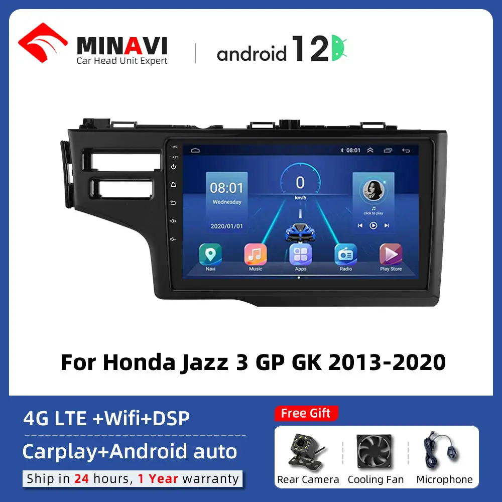 

9-дюймовый Android-плеер для Honda FIT Jazz 3 GP GK 2014/2015/2016/2017/2018/2019, автомобильное головное устройство, радио, стерео, мультимедиа, GPS, сенсорный экран