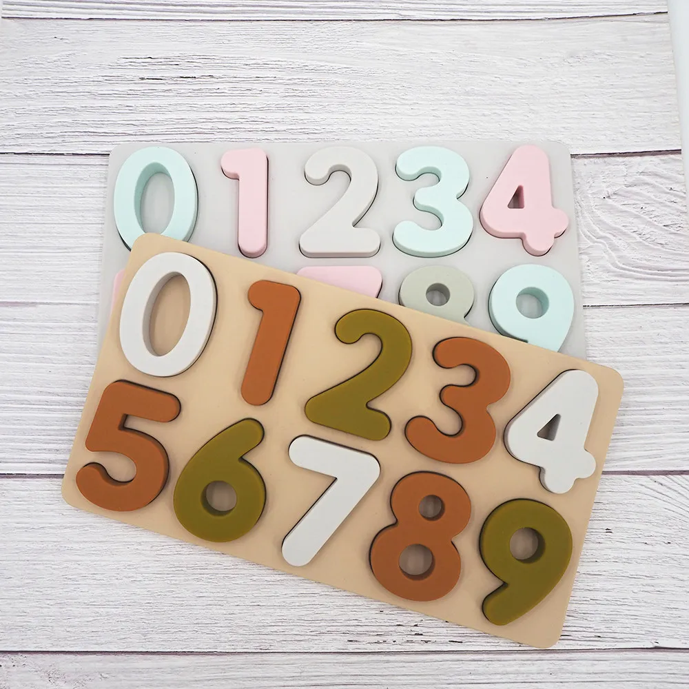 

Силиконовая игрушка-пазл Chenkai с буквами и цифрами, игрушка без бисфенола А, Прорезыватель для зубов, креативные обучающие игры для дошкольного возраста, 1 комплект