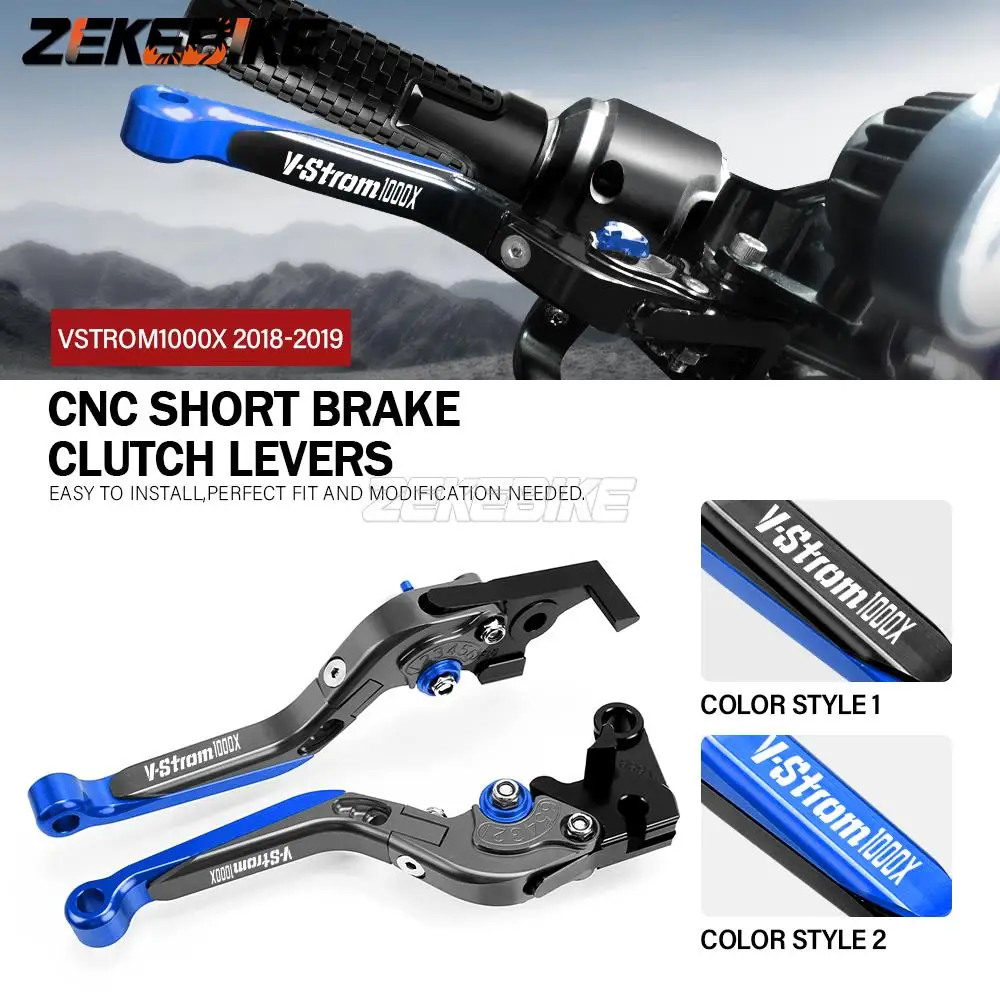 

FOR SUZUKI VSTROM1000X 2018-2019 Motorcycle Hand Brake Clutch Adjustable Levers Handle Folding Extendable Lever grip foldable