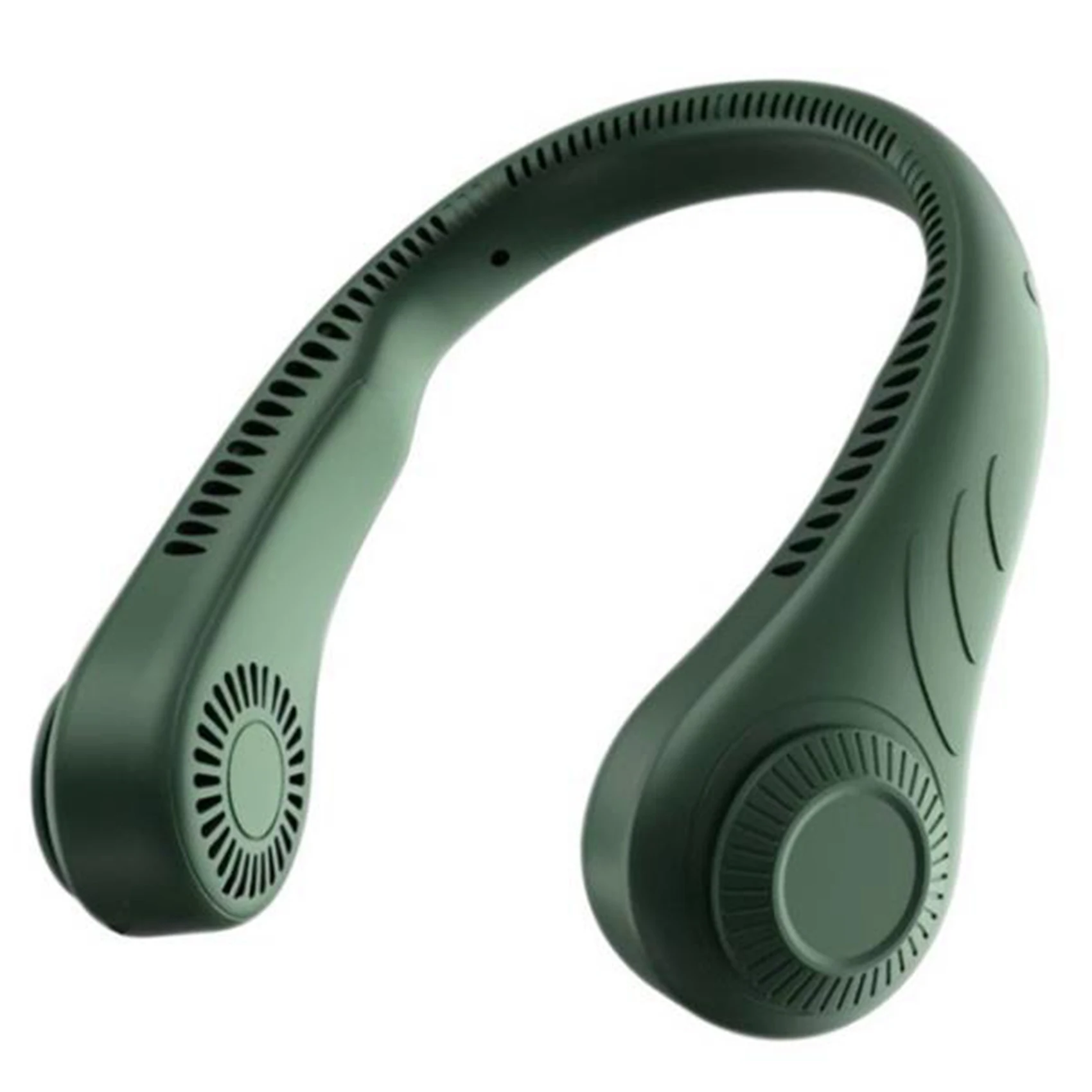 

Подвесной шейный вентилятор с USB-портом, портативный, для студентов, с ленивой шеей, маленький, электрический, зеленый