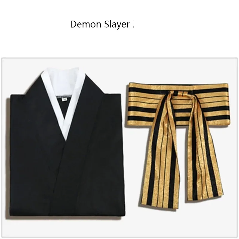 Аниме Kimetsu No Yaiba Nakime костюмы для косплея комплекты кимоно наряды черная униформа