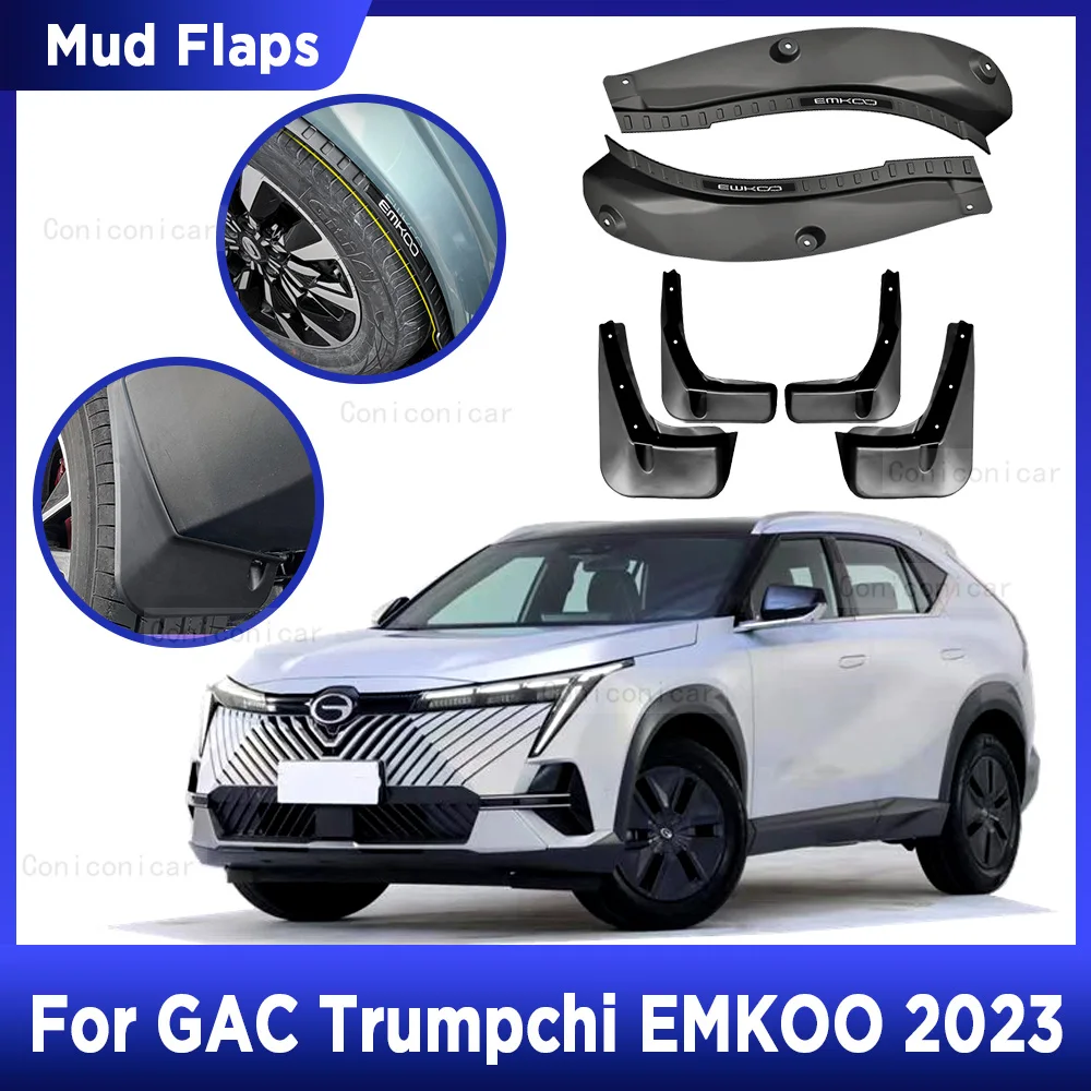 

For GAC Trumpchi EMKOO 2023 Mud Flaps Splash Guard Mudguards MudFlaps Front Rear Fender Auto Styline Car Accessories