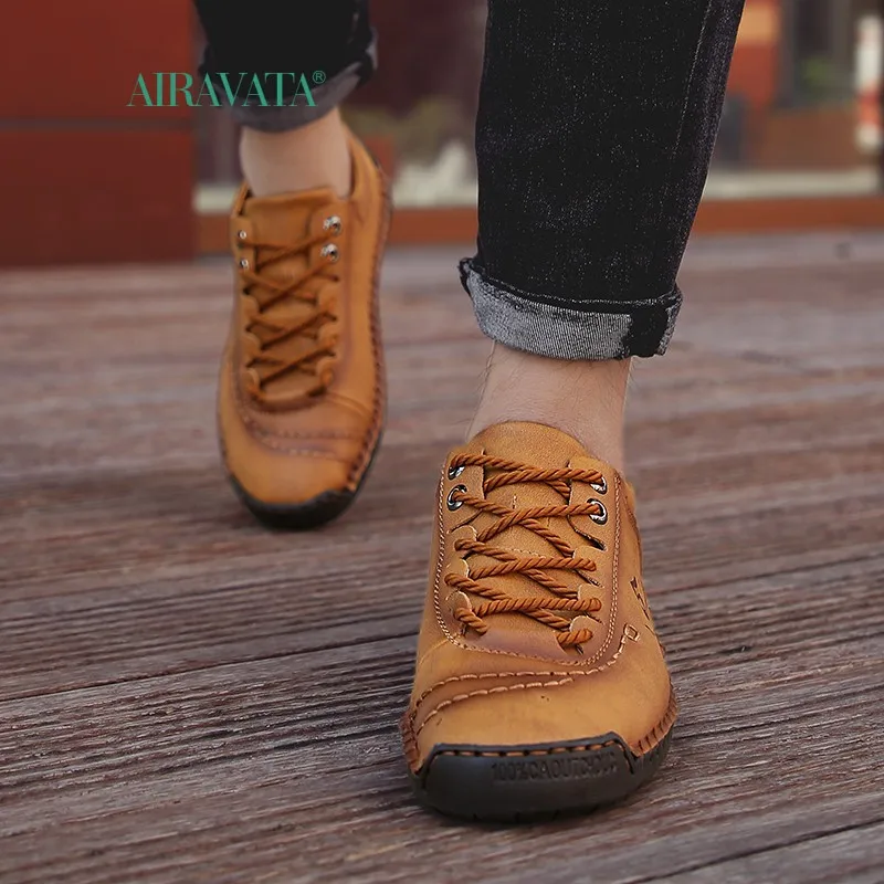 Fashion Men Casual Outdoor Walking Shoes Comfortable Lace Up Shoes Non-slip Flat Shoes Size 38-48