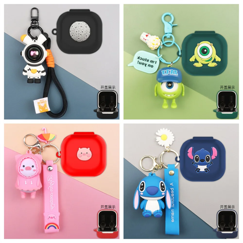 

Cute Cartoon Anime Role Stitch Planet Astronaut Earphone Protective Case for Echo Buds Soft Silicone Protect Cover with Keychain