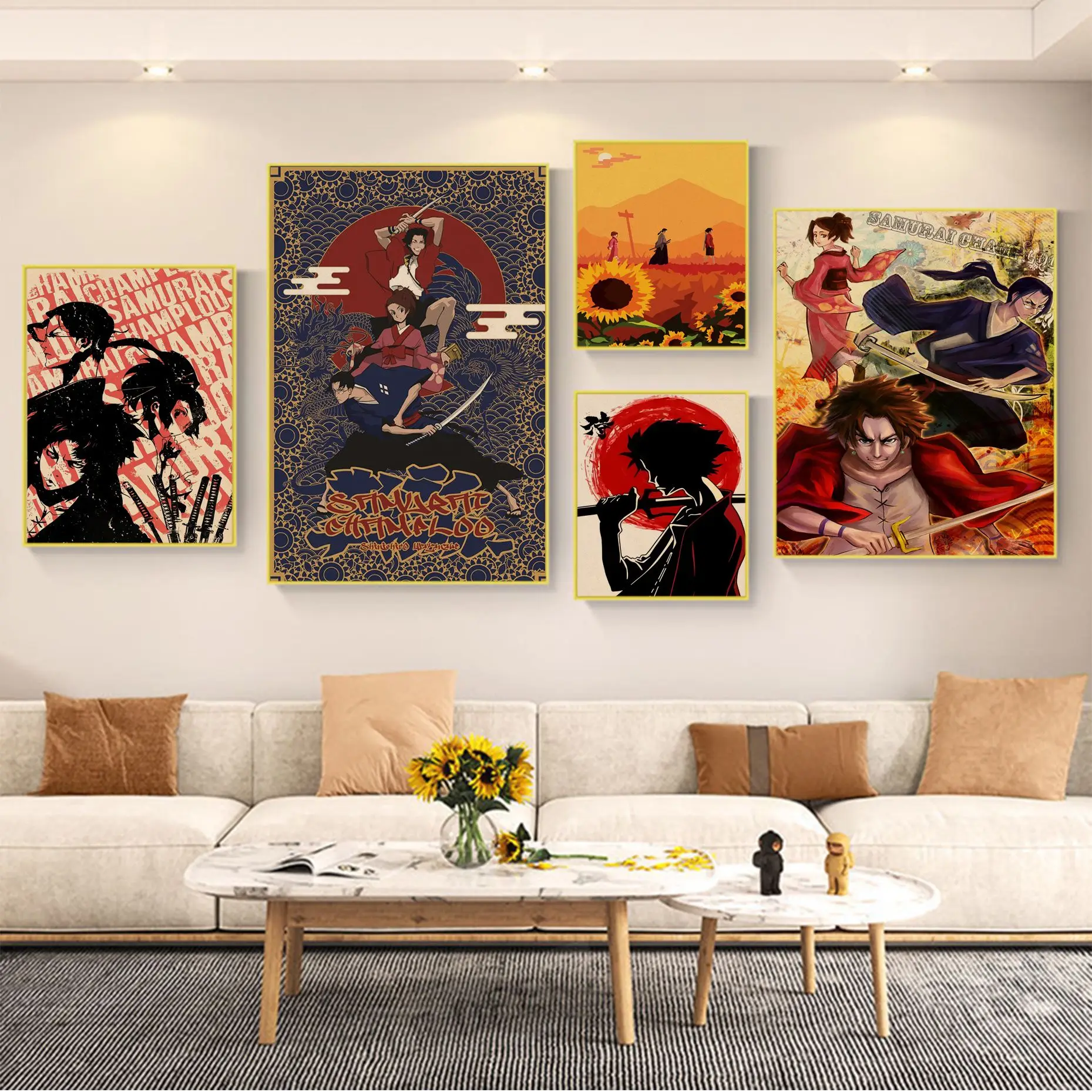 

Samurai Champloo Classic Anime Poster Kraft Paper Vintage Poster Wall Art Painting Study Kawaii Room Decor