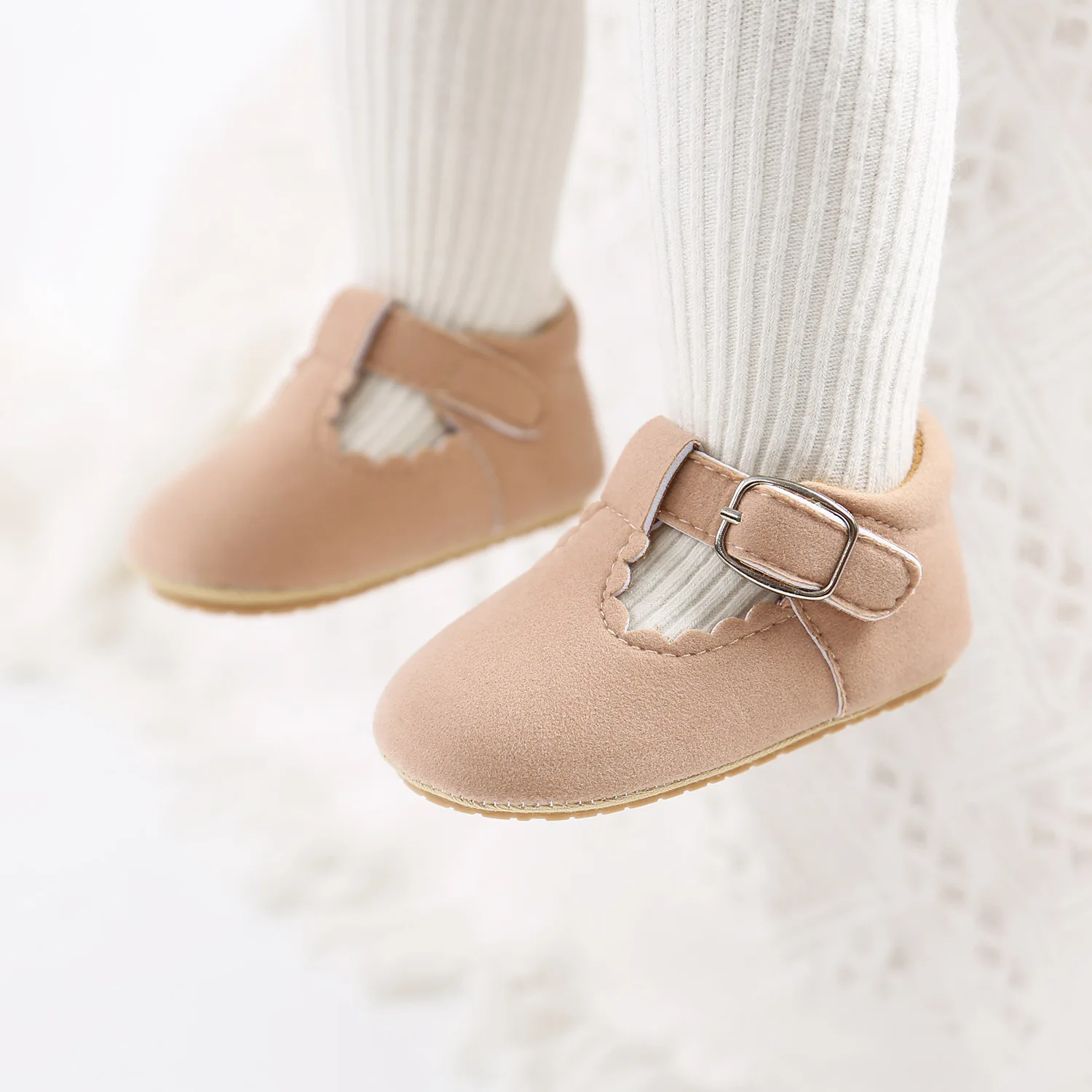 

Newborn Baby Girls Solid Princess Shoes Soft Sole Solid Color Mary Jane Shoes Infant Pre Walker Wedding Dress Shoes