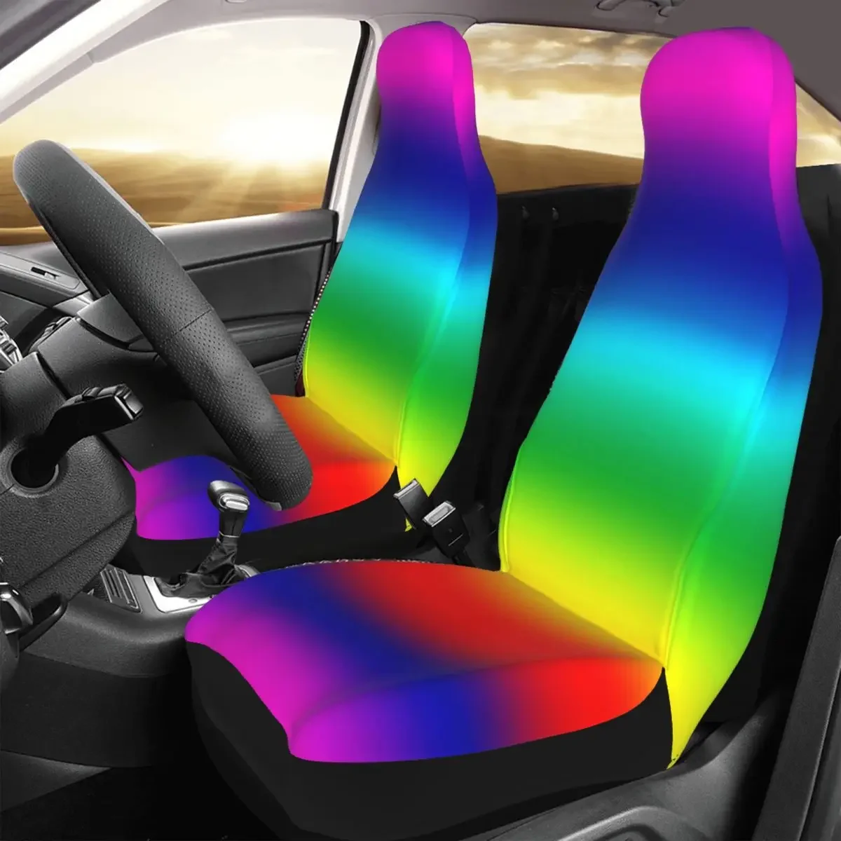 Яркий жестер Радужный чехол на автомобильное сиденье с индивидуальной печатью