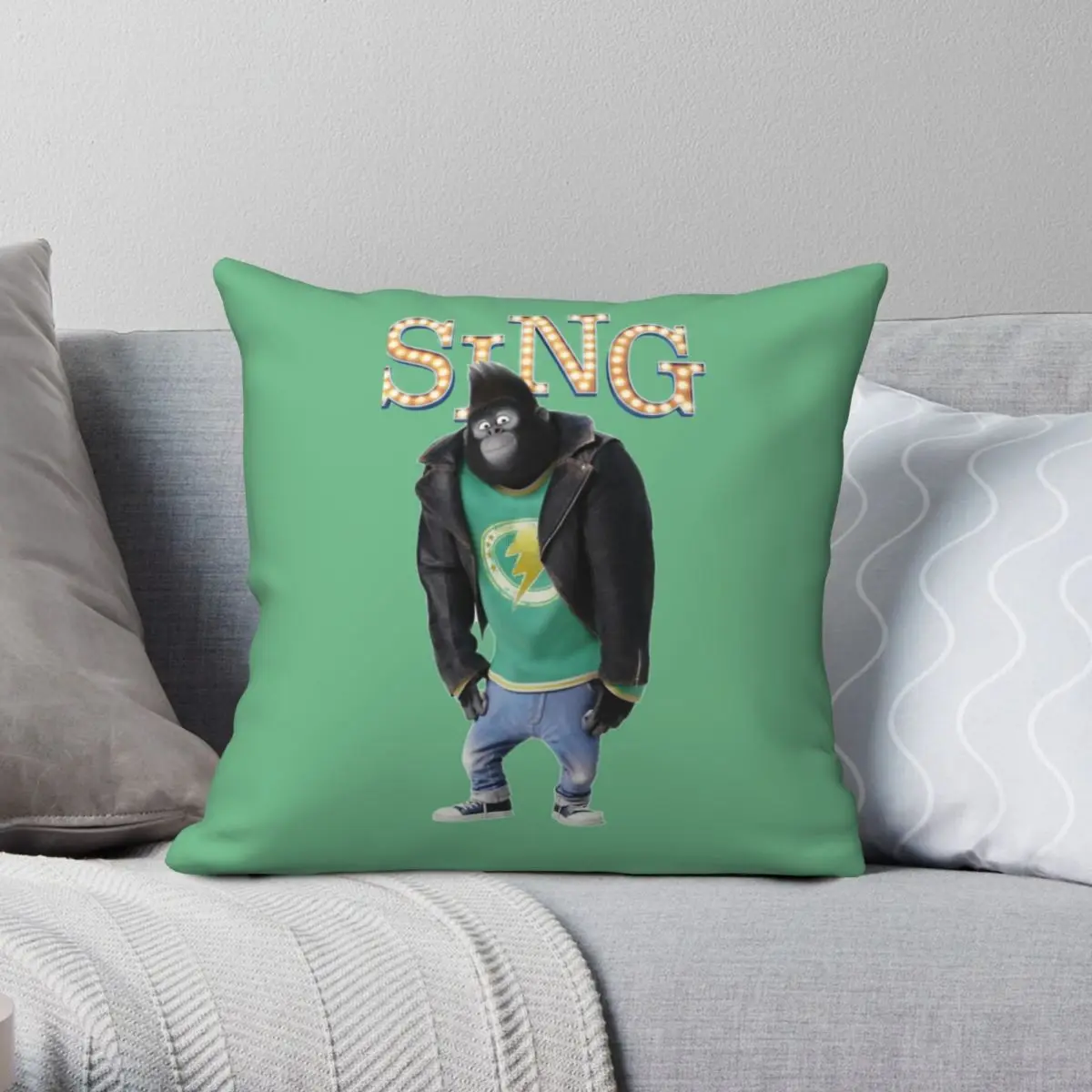 

Наволочка для подушки с изображением Джонни из мультфильма, Полиэстеровая льняная бархатная креативная Декоративная Подушка на молнии, че...