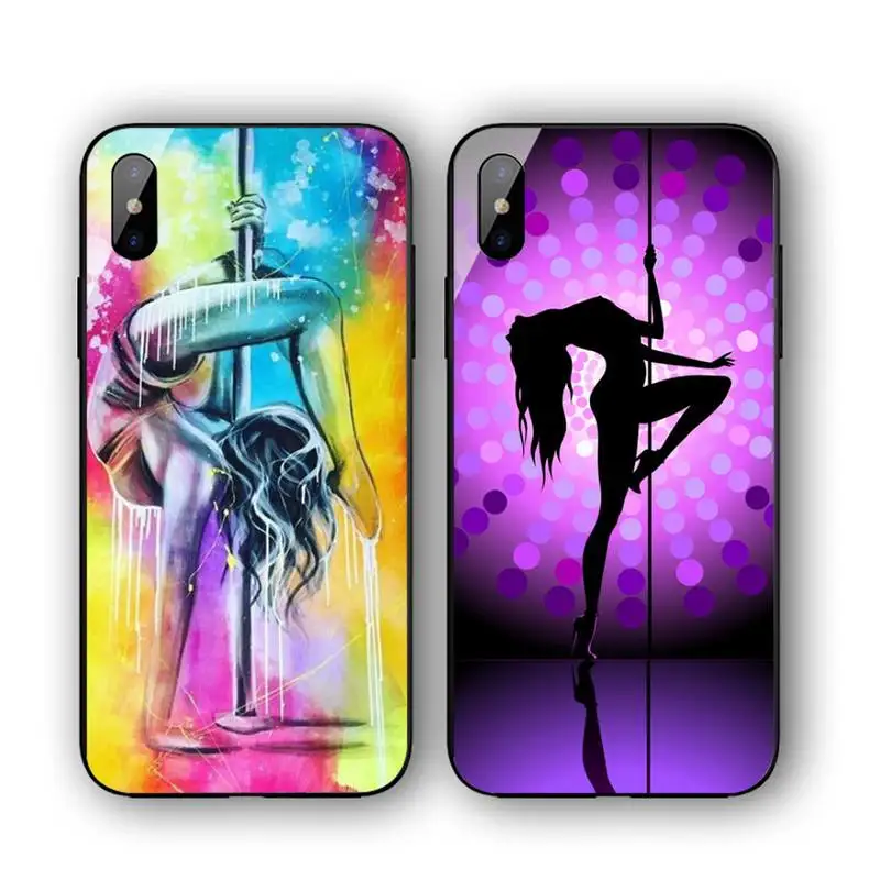 

Pole Dance Dancing Fitness Phone Case For Iphone 11 12 13 14 Pro Max 7 8 Plus X Xr Xs Max Se2020 Tempered Glass Cove