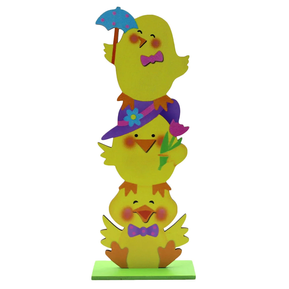 

Easter Wooden Table Decor Ornament Signs Chick Decorations Party Supplies Home Adornment Centerpiece Decorative Tabletop