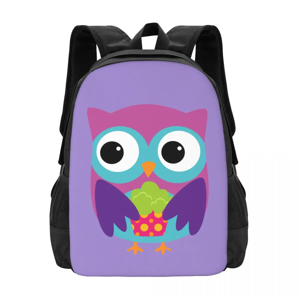 

Cartoon Owl Simple Stylish Student Schoolbag Waterproof Large Capacity Casual Backpack Travel Laptop Rucksack