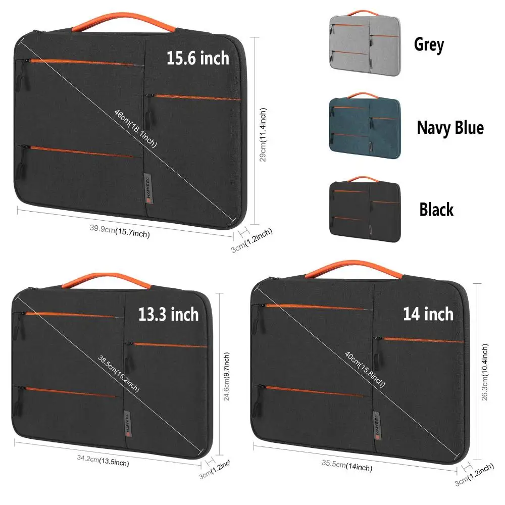 13 14 15 inch Laptop Handbag Sleeve Case Shockproof Notebook Computer Cover Business Bag Briefcase For HP Dell Lenovo Universal images - 6