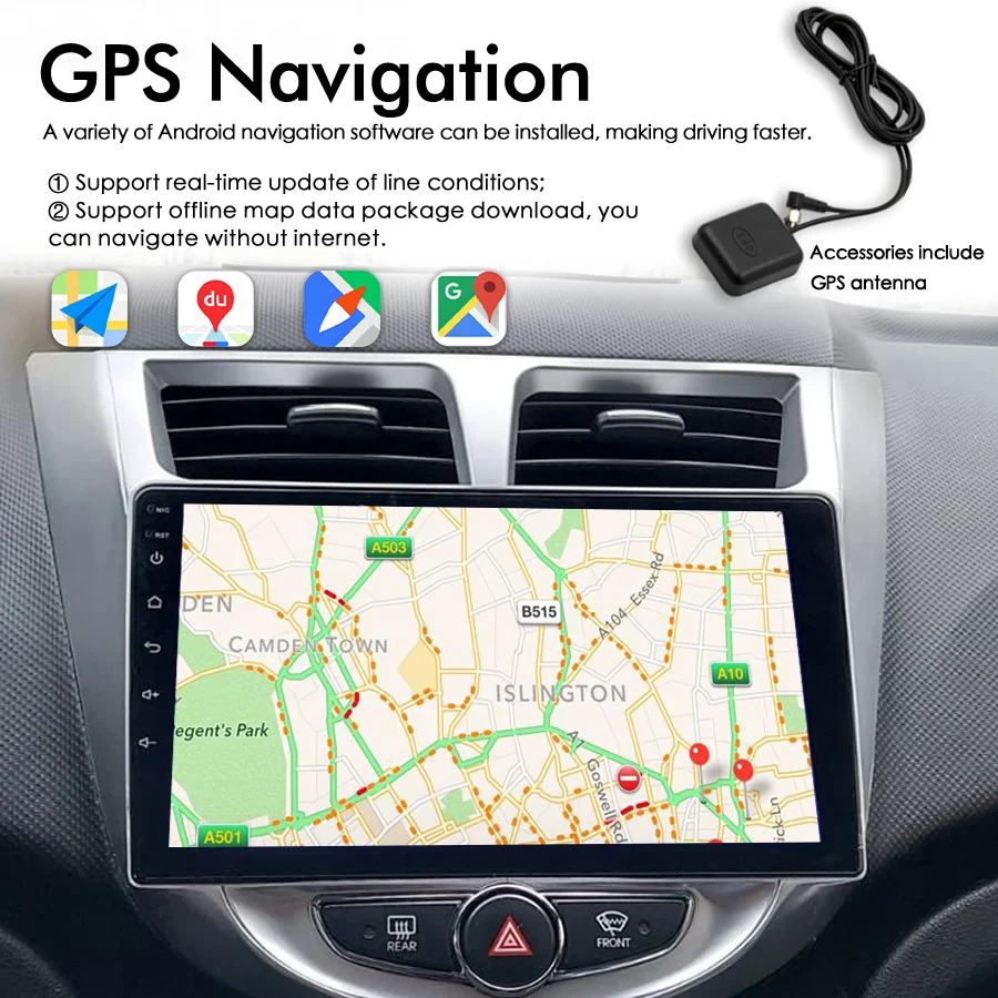 Автомагнитола 2DIN мультимедийный видеоплеер с сенсорным экраном 8 + 128 ГГц Android 12 GPS