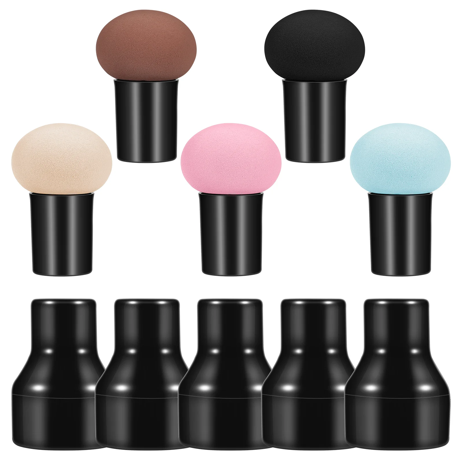 

5pcs Puff Puff for Mushroom Makeup Sponge with Handle Blender Sponges