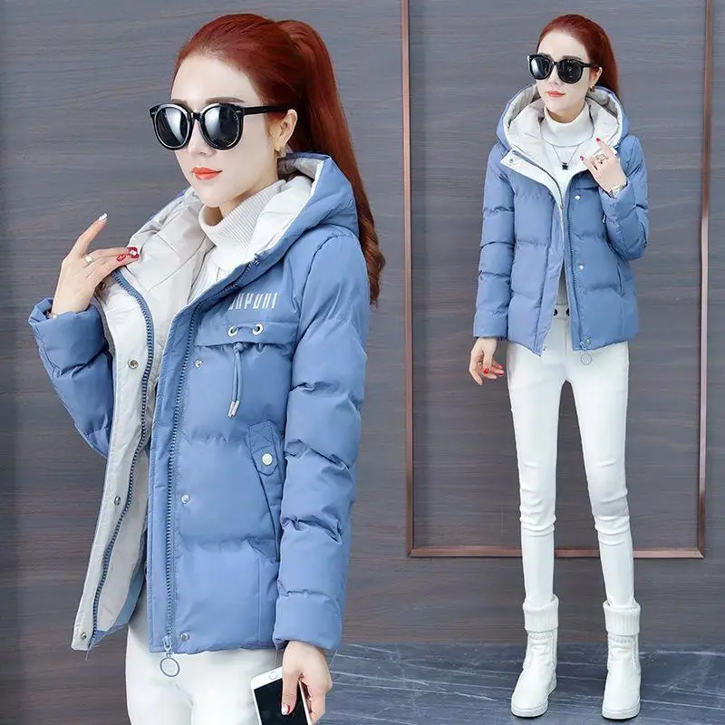 Women's hooded coat winter new Ladies thickened parka slim fit warm short jacket Female Outwear cotton jacket M-4XL