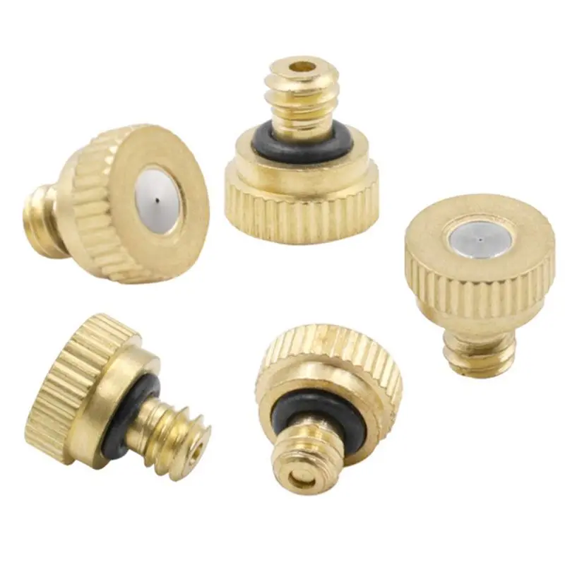 

652F Misting Spray Nozzle 0.1mm 0.2mm 0.3mm 0.4mm 0.5mm Plug Anti Drip Garden Water Mister Cooling Thread Brass Sprinkler