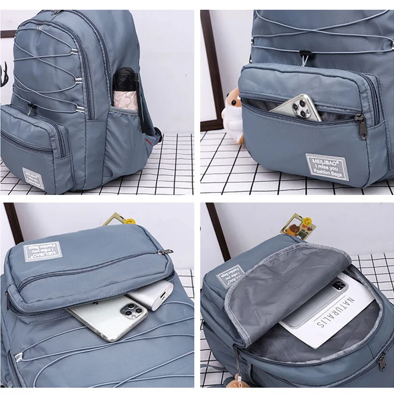 Breathable Waterproof Backpack Student's Sweet Preppy Schoolbag Women's Simple Backpack Travel hiking Bag Mochilas Para Mujer