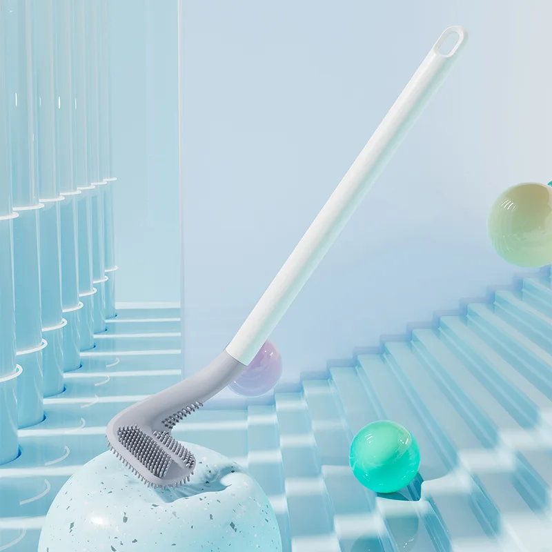 

Creative Golf Shape Toilet Brush Wall Hanging Soft Glue No Dead Ends Toilet Brush Long Handle Cleaning Brush Household Goods