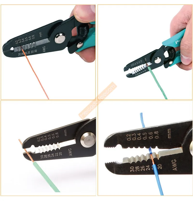 Высококачественные кусачки для зачистки электронных проводов Pro'sKit 8PK-3001D 8PK-3002D