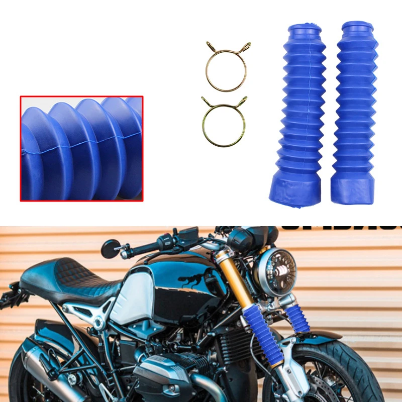 Motorcycle GS125 Diamond Leopard Front Fork Shock Absorber Dust Boot Shock Absorbers Leather Sleeve Shock Absorber Protective