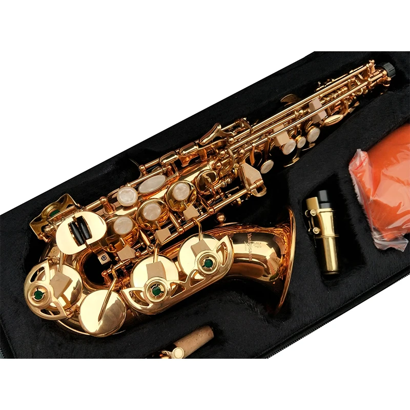 

Japan brand Original SC-992 Curved Soprano Saxophone Gold Lacquer B flat Sax with All Accessories Fast shipping