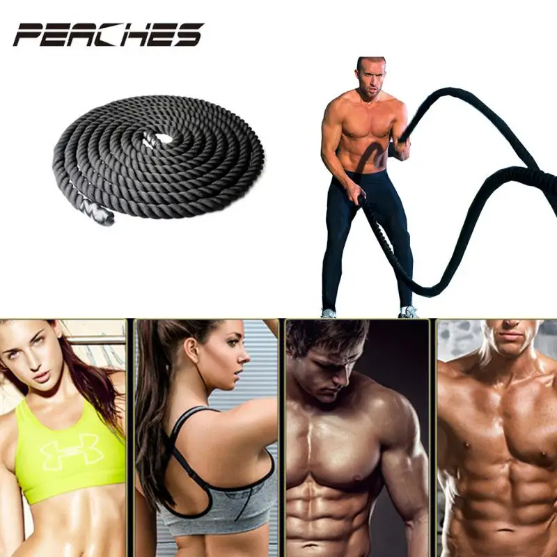 

38mm 15M Battle Power Rope Heavy Jump Rope Strength Muscle Training Fitness Improve Strenght Home Gym Equipment Skipping Ropes