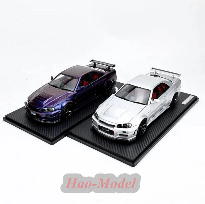 Литой автомобиль из смолы IG 1:18 для Nissan R34 GTR Z имитация игрушек мальчиков подарки