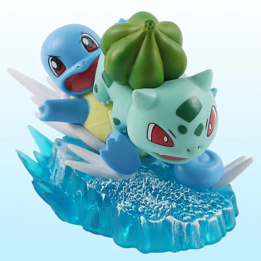 

Pokemon Pikachu Bulbasaur Squirtle Anime Action Big Large Scene Figure Cartoon Movie Peripheral Toy Figurines Collectibles Gifts