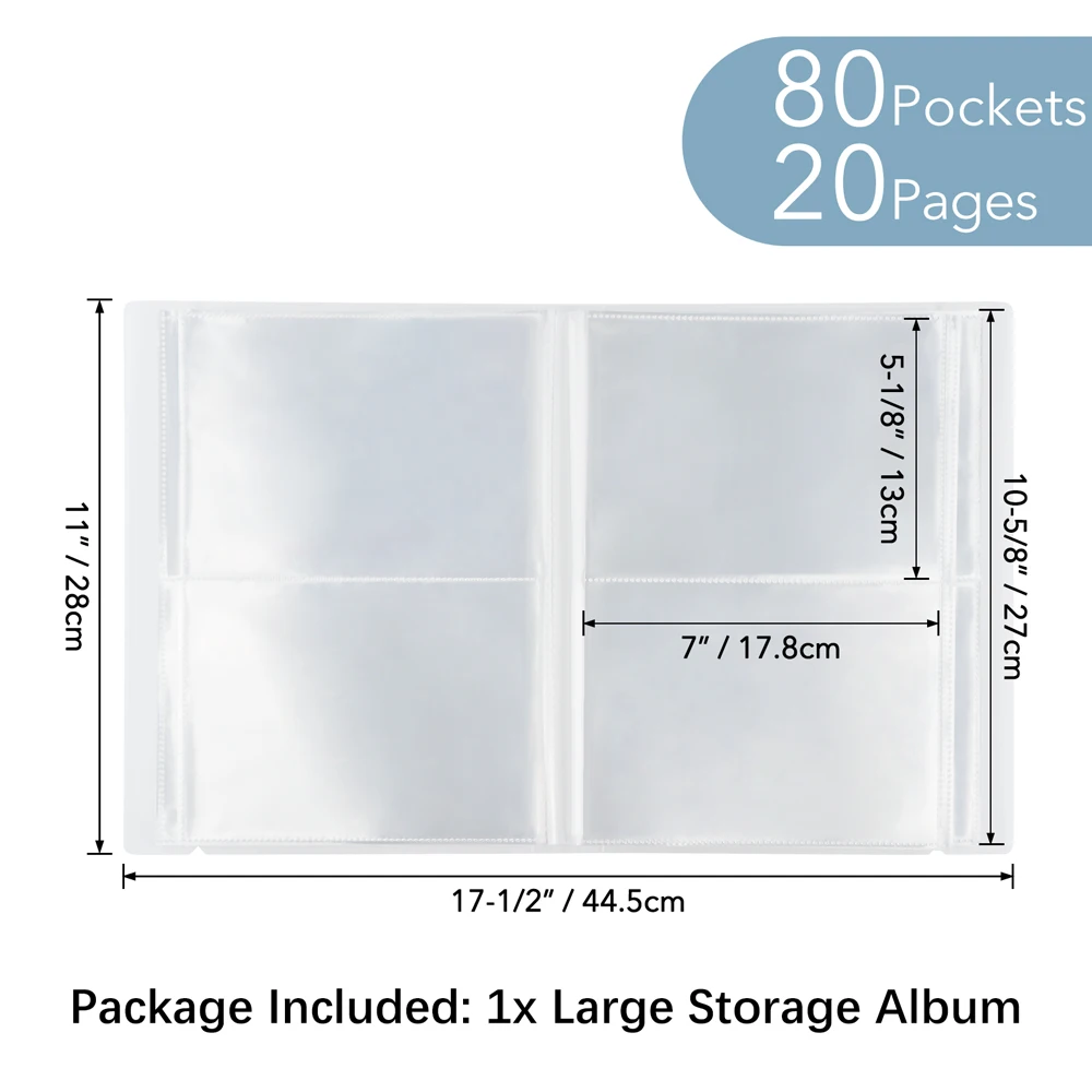 

Прозрачный пластиковый фотоальбом на 80 карманов