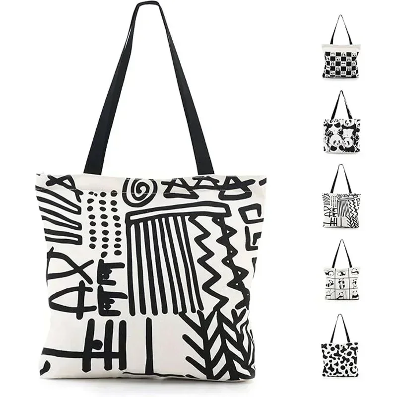 TW8 Большая сумка Эстетические холщовые сумки на молнии для женщин Дорожные ремне