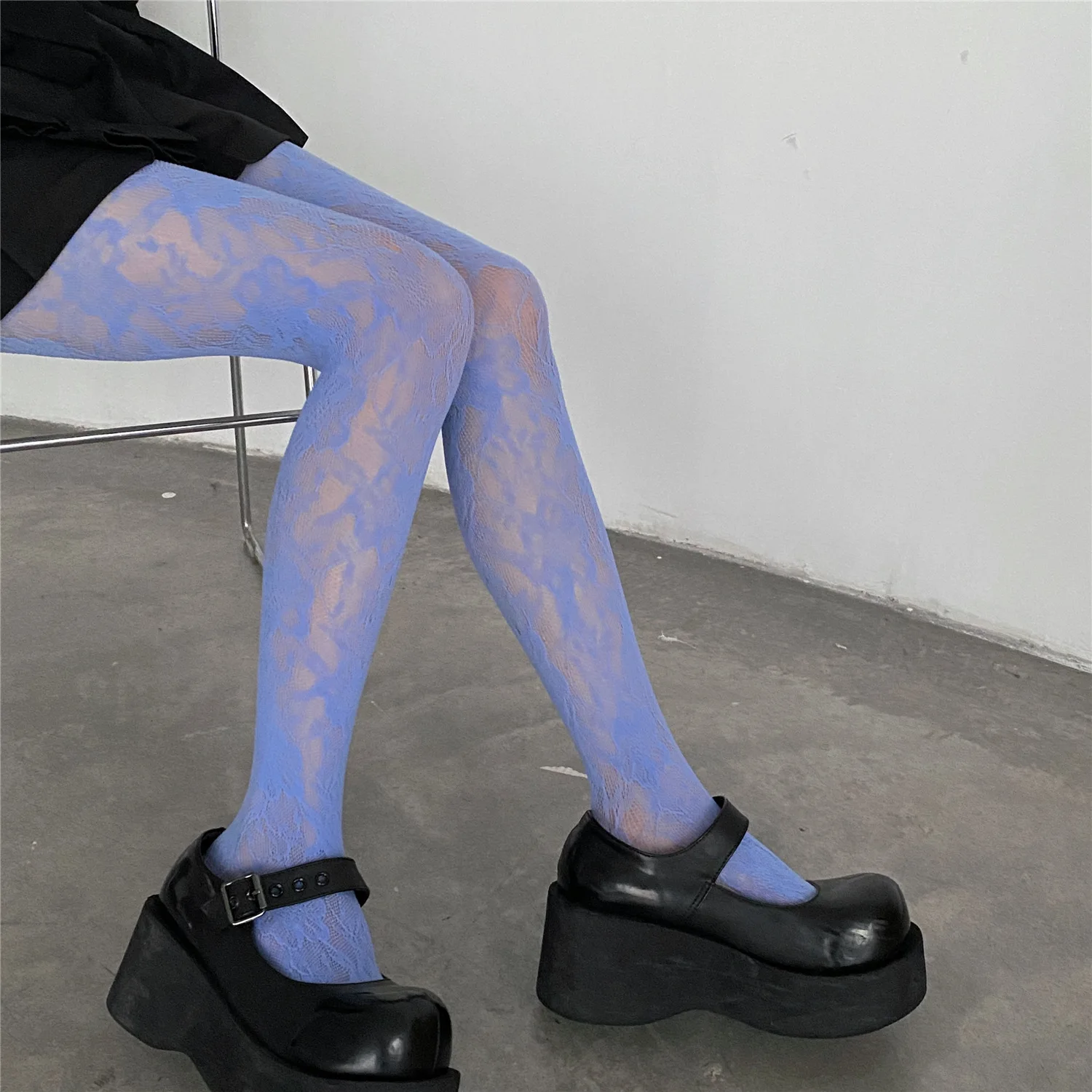 NEW Web Celebrity Spice Color Fishnet Stockings Sweet Cool Hollow-out Tights Render Filar Socks