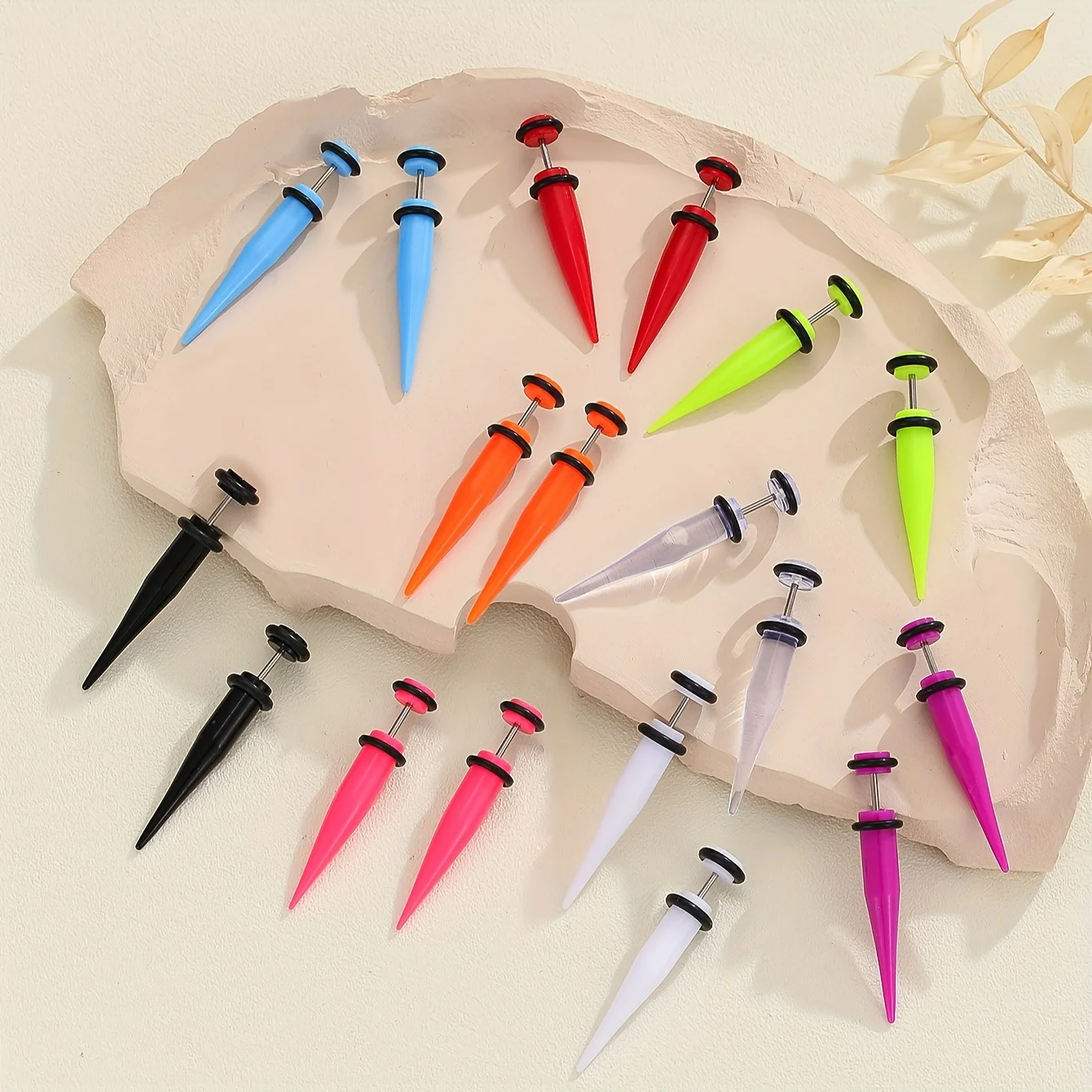 Акриловые серьги-гвоздики для мужчин и женщин в стиле панк модные украшения