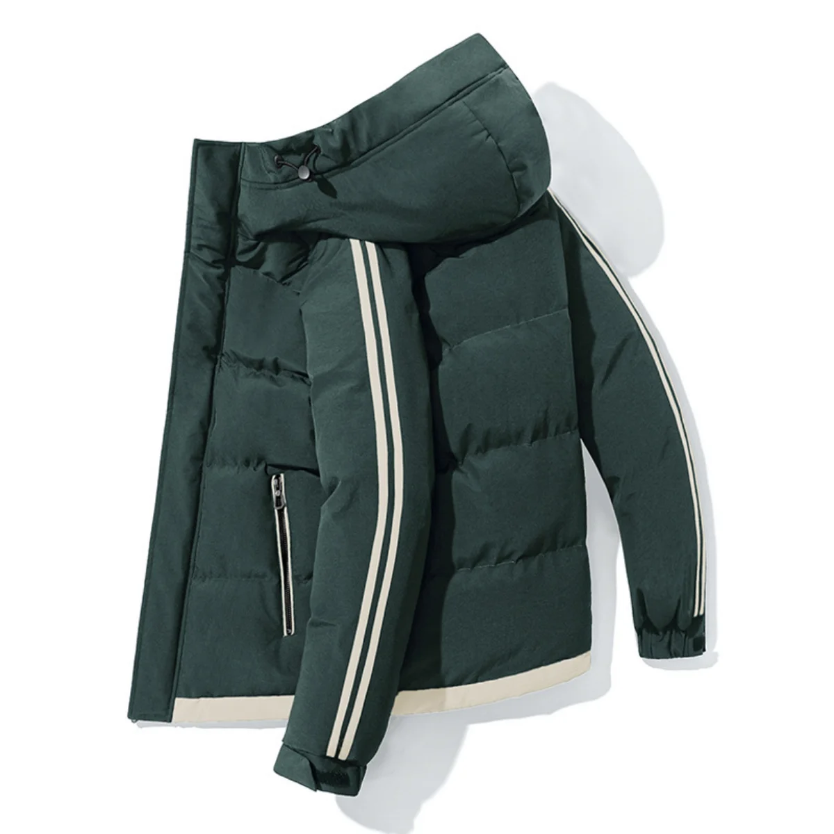 Men 2022 New Winter Warm Cotton-padded Jacket Fashion Thickened Cotton-padded Jacket Casual Hooded Cold Cotton Clothing Tide