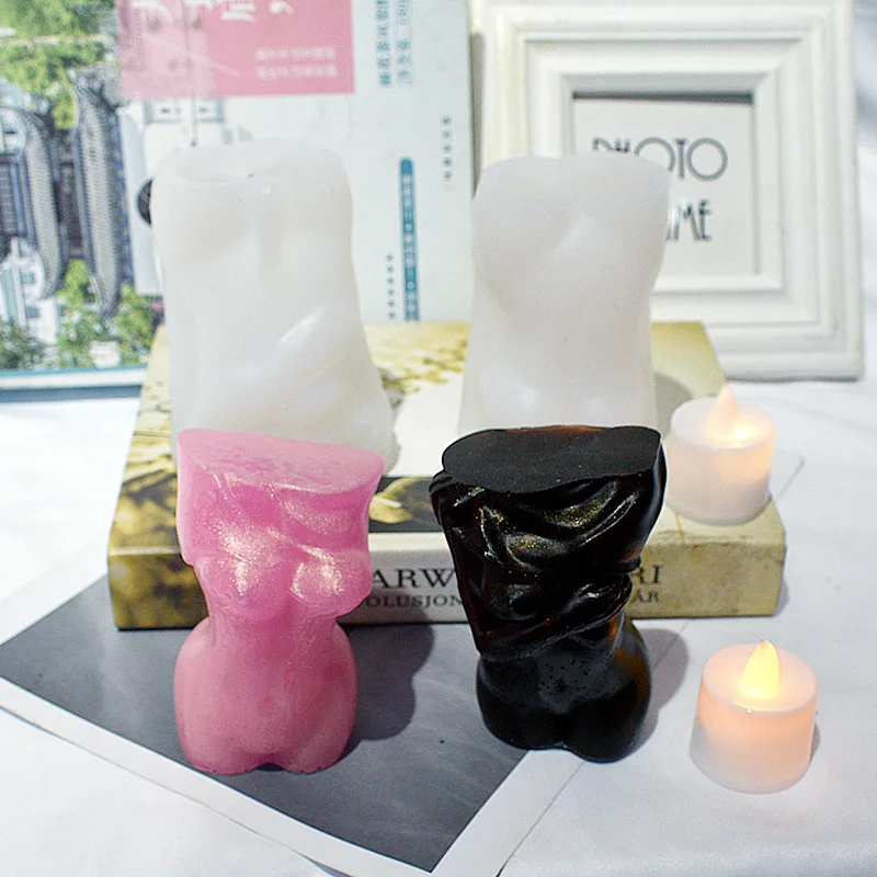 

Dressing Human Candle Silicone Mold 3D Shape Scented Mould for Resin Casting Soap Candle Making Supplies Plaster Mold Deco Tools