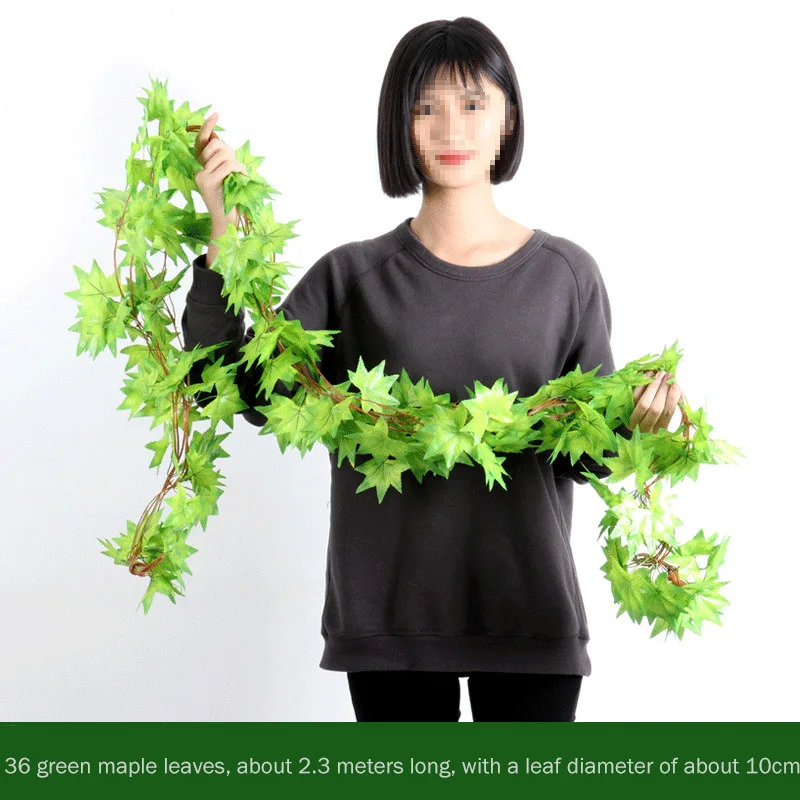 

1 шт., 230 см, зеленый шелк, искусственный подвесной лист плюща, гирлянда, растения, листья лозы, сделай сам, для дома, ванной комнаты, украшение для сада, вечеринки, декор