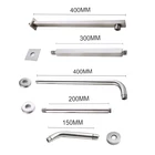 Настенный потолочный душевой рычаг из нержавеющей стали, аксессуары для ванной и душа, душевая лейка с фиксированной трубой, круглая и квадратная G12