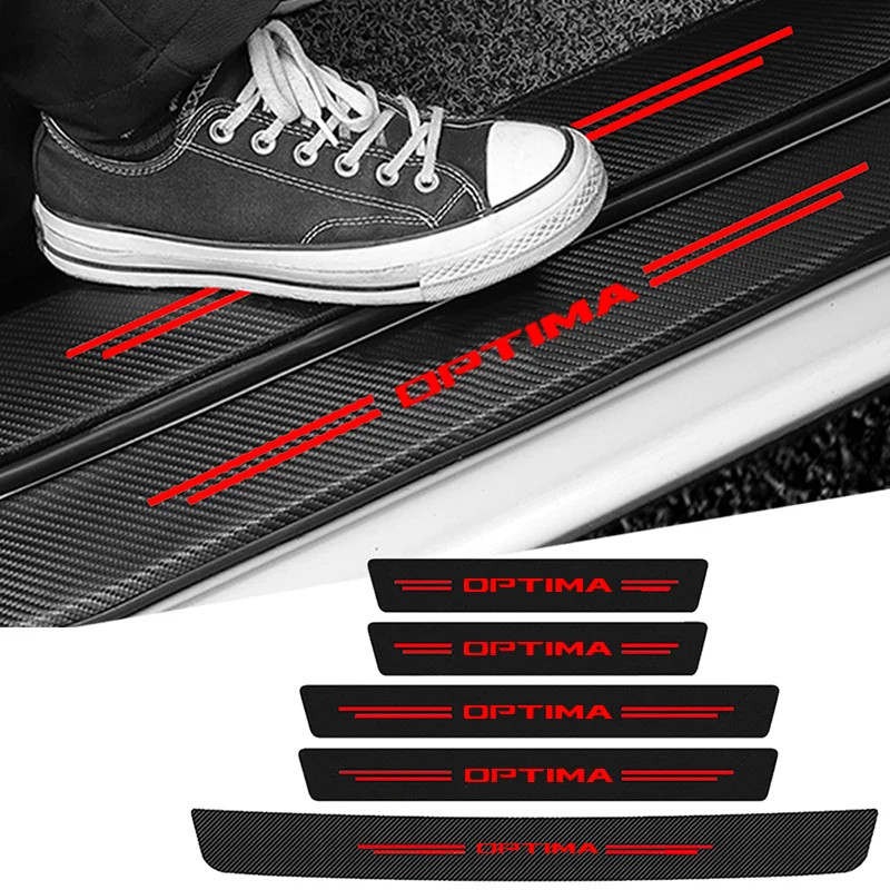 Защитная пластина для порога автомобиля наклейки из углеродного волокна против