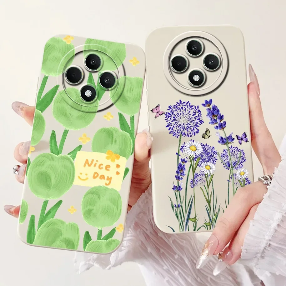 Чехол для OPPO Reno12 F 5G CPH2637 популярный Мягкий противоударный бампер из жидкого