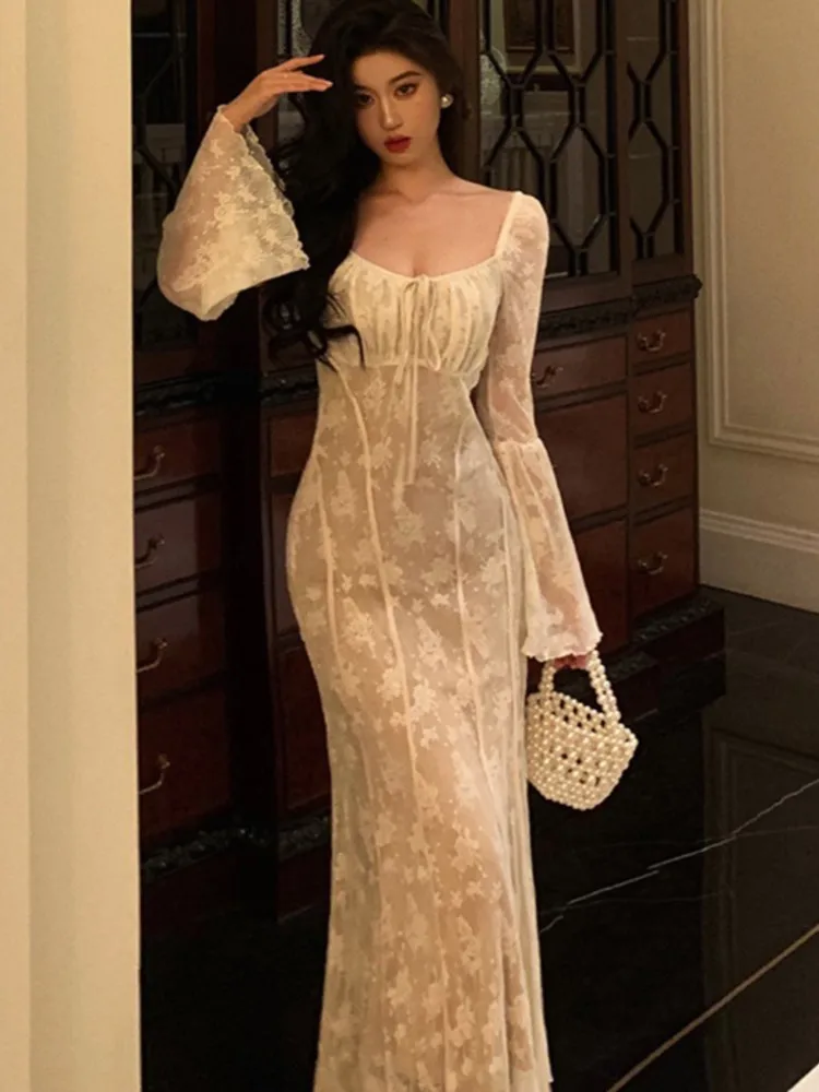 Женское облегающее платье с юбкой годе