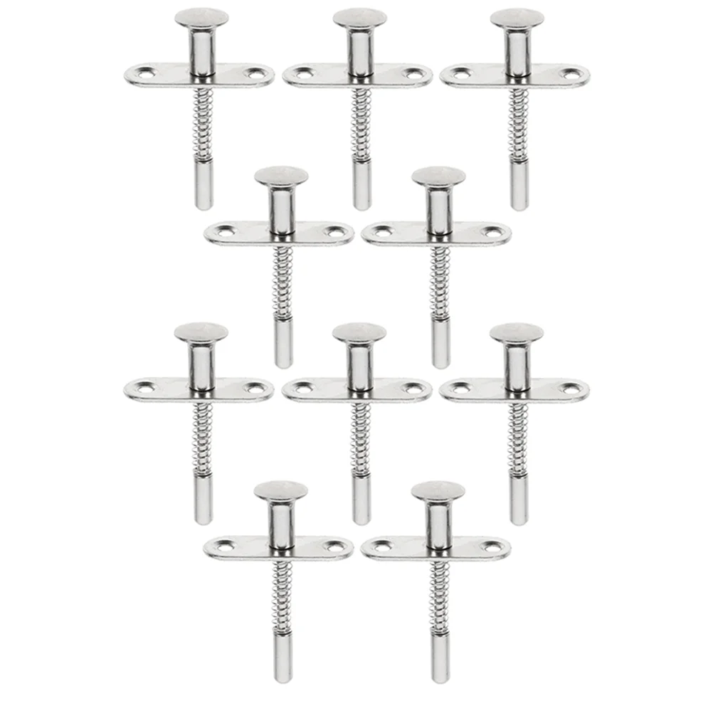 

10pcs Plunger Latches Stainless Steel Storage Door Lift Adjustment Rod