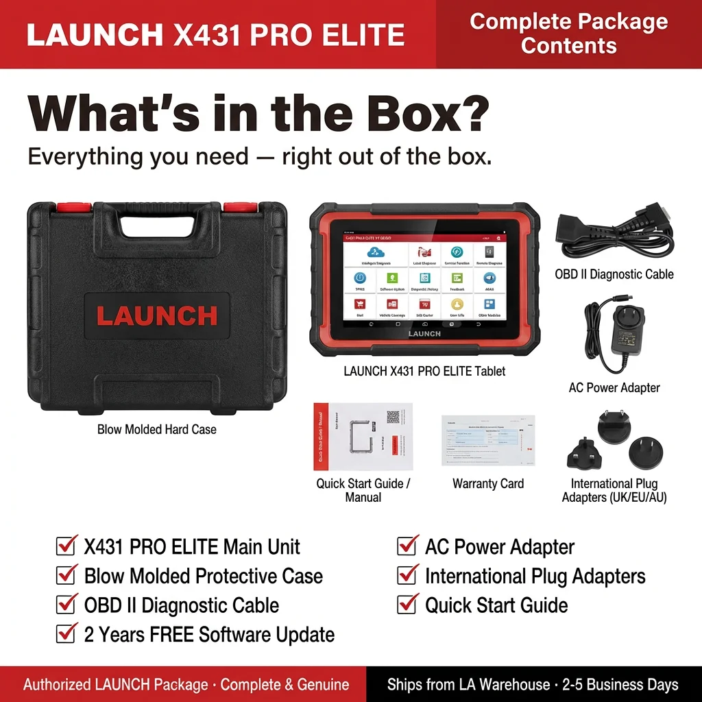 Диагностический сканер LAUNCH X431 PRO ELITE для автомобилей: полная система, CANFD, DOIP, кодирование ЭБУ, двунаправленное управление, FCA SGW, 31+ функций сброса, OBD2 (art.: 3920dada42573) - 3920dada42573