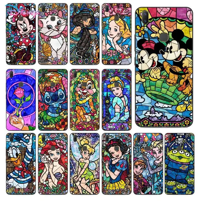 

Disney Mosaic Stitch Princess Phone Case for Vivo Y91C Y11 17 19 17 67 81 Oppo A9 2020 Realme c3