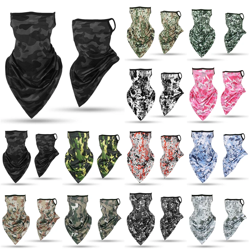Ourdoor Ice Silk Triangle Scarf Cycling Bandana Hiking Camping Hunting Running Army Bicycle Military Tactical Neck Gaiter