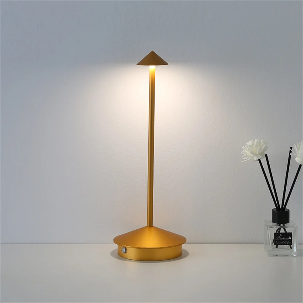

Bedside Lamp Aluminum Rechargeable Led Dining Hotel Bar Coffee Decorative T 3w Creative Home Decorative Reading Lamp Table Lamp