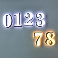 customization house number led lighting sign indoor acrylic apartment address hotel room 0 9