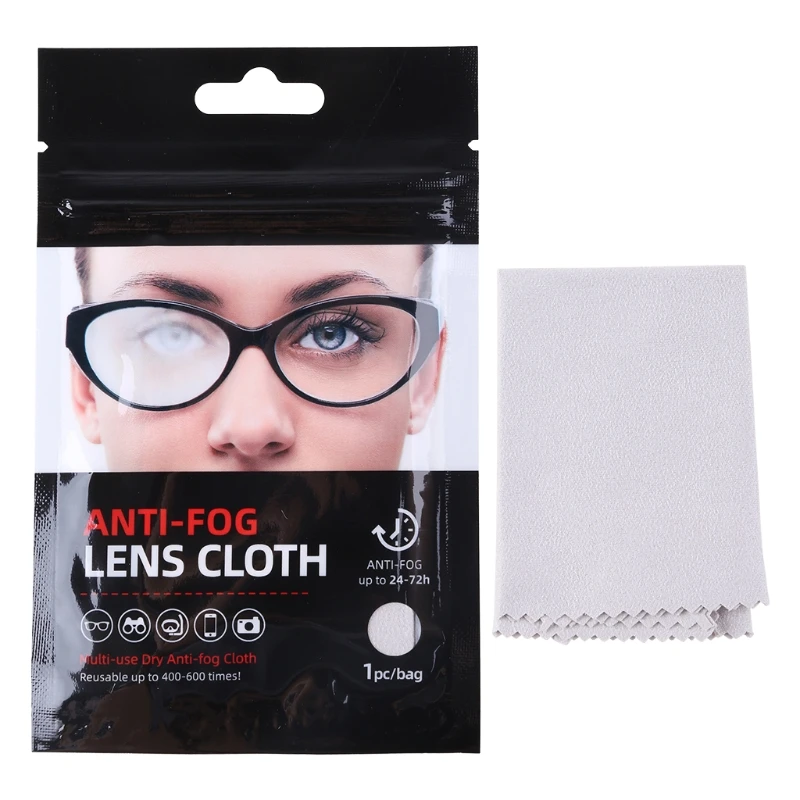 

Tech Nano Anti Fog Wipe Treatment Reusable Cloth Pre-moistened Antifog Lens Cloth Defogger Eyeglass Wipe Prevent Fogging