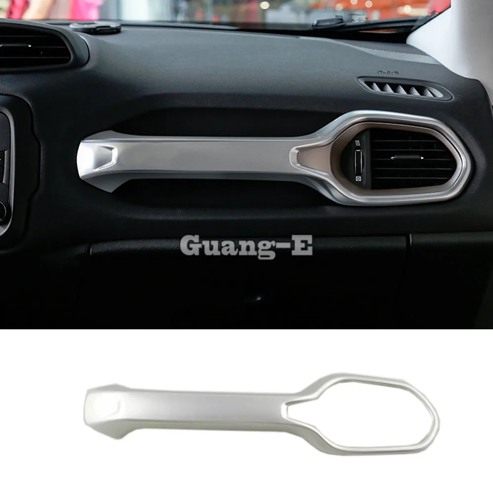 

Для Jeep Renegade 2017 2018 2019 2020 детектор стайлинга автомобиля ABS матовая средняя Co-Pilot рукоятка перчатка передняя отделка панель