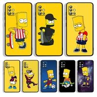 funny cartoon simpsons for samsung a73 a72 a71 a53 a52 a51 a41 a33 a32 a31 a22 a21s a13 a12 a03s a02 5g black phone case